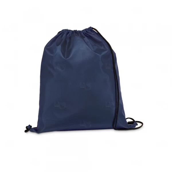 Sacochila Nylon Personalizada - 35 x 41 cm Azul Escuro