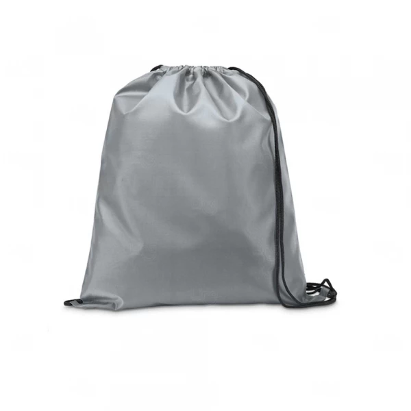 Sacochila Nylon Personalizada - 35 x 41 cm Cinza Claro