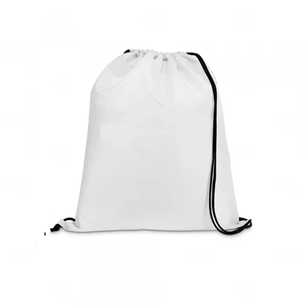 Sacochila Nylon Personalizada - 35 x 41 cm Branco