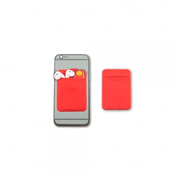 Porta Cartão de Lycra Personalizado Vermelho