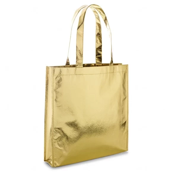 Sacola Metalizada Brilhante Personalizada - 34,5 x 35,5 cm 