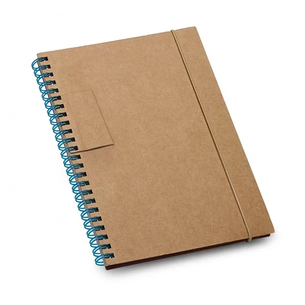 Caderno Personalizado Ecológico  - 18 x 14 cm Azul Claro