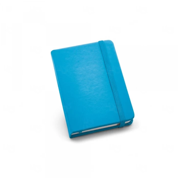 Moleskine Personalizado de Couro - 14 x 9 cm Azul Claro