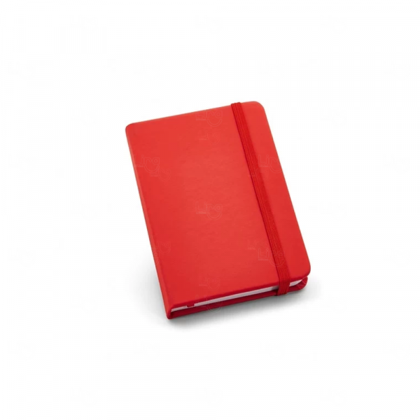 Moleskine Personalizado de Couro - 14 x 9 cm Vermelho