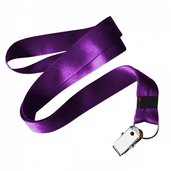 Cordão De Crachá Jacaré Personalizado 2,0 CM Roxo