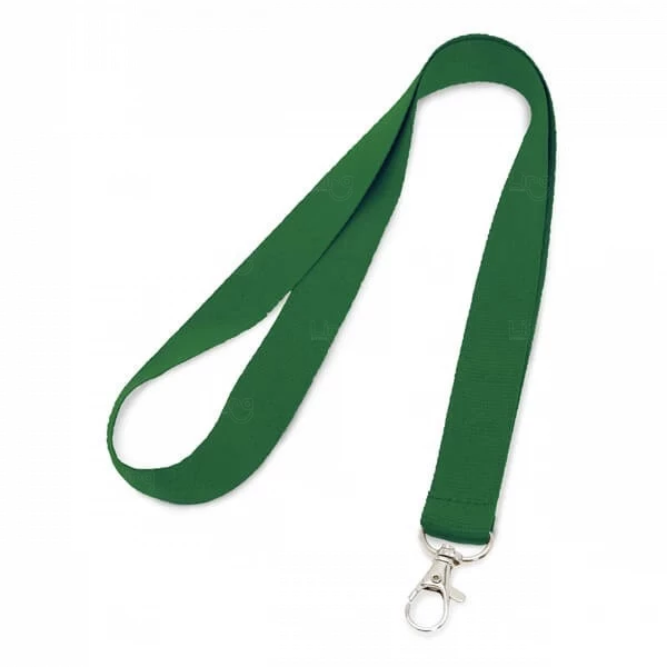 Cordão De Crachá com Presilha Mosquetinho Personalizado - 1,2 cm Verde