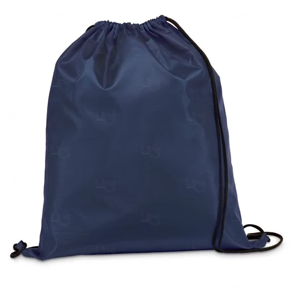 Sacochila Personalizada Poliéster - 41x35 cm Azul Escuro