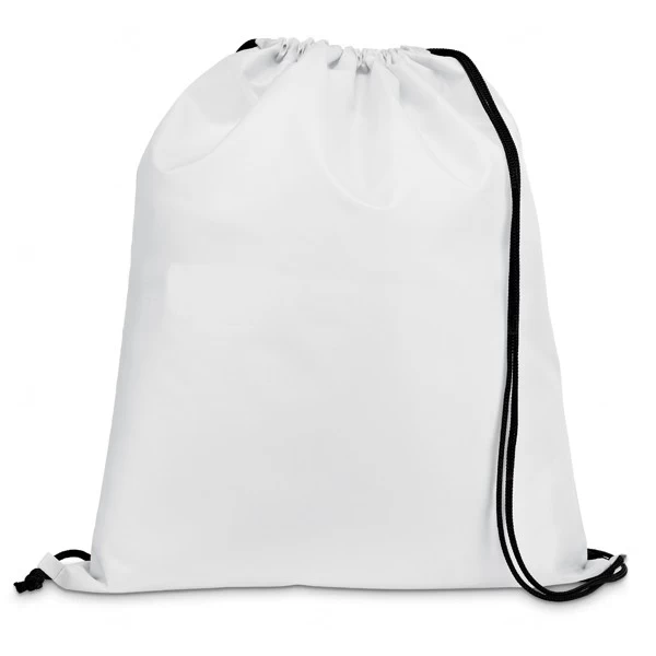 Sacochila Personalizada Poliéster - 41x35 cm Branco