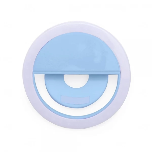 Anel de Iluminação Selfie Ring Recarregável Personalizado Azul