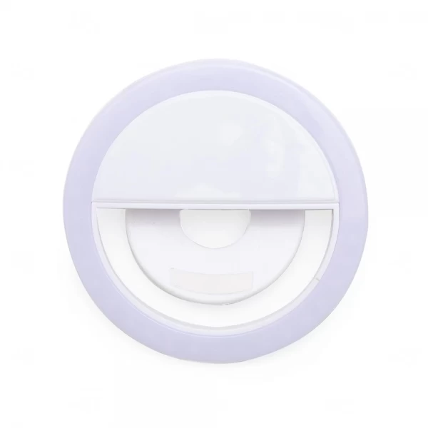 Anel de Iluminação Selfie Ring Recarregável Personalizado Branco