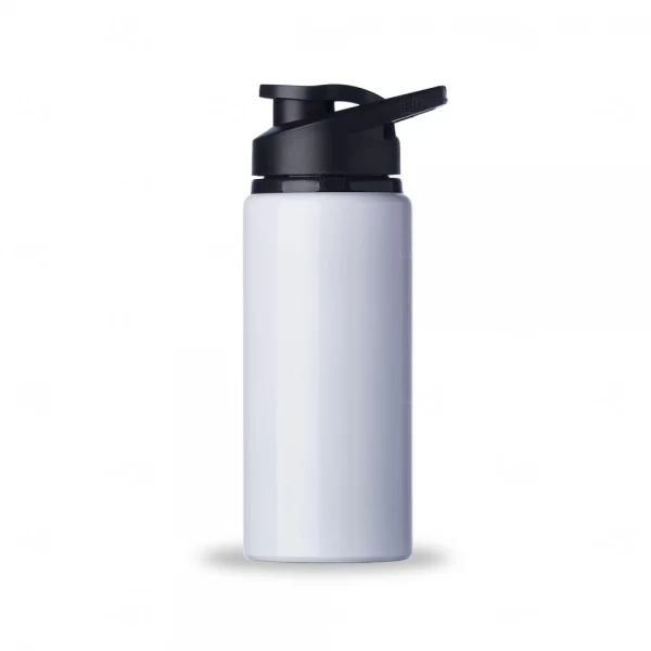 Squeeze Alumínio Personalizada Brilhante - 600ml Branco