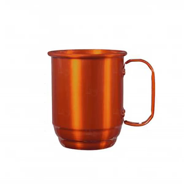 Caneca de Alumínio Personalizada - 500ml Laranja