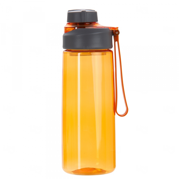 Garrafa Personalizada de Plástico - 700ml Laranja e Cinza