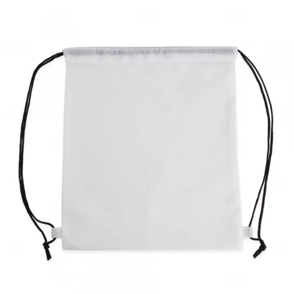 Sacochila de Nylon Personalizada - 41 x 34 cm Branco