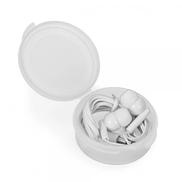 Fone de Ouvido Intra Auricular Personalizado Branco e Branco