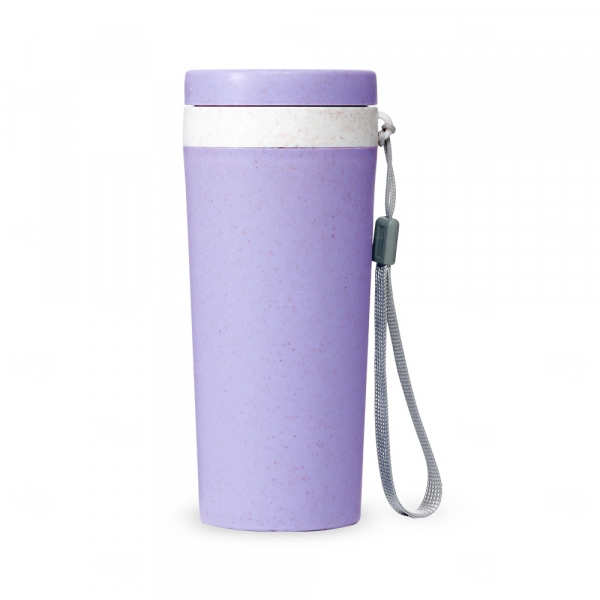 Copo Térmico Fibra de Bambu Personalizado - 350ml Roxo