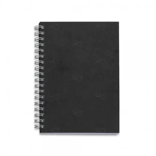 Caderno Capa Kraft Personalizado - 24,3 x 18,4 cm Preto