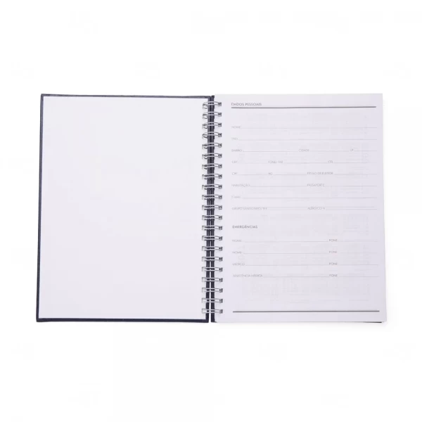 Caderno Couro Sintético e Espiral Personalizado -  28,3 x 22,3 cm 