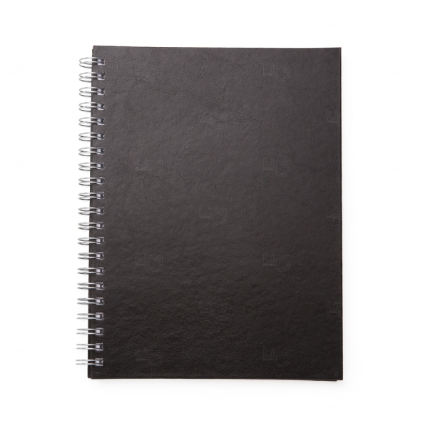 Caderno Couro Sintético e Espiral Personalizado -  28,3 x 22,3 cm 