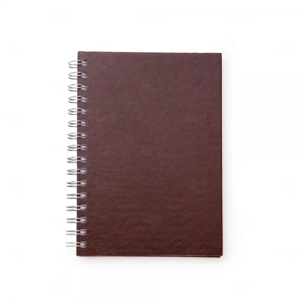 Caderno de Couro Sintético Personalizado - 21,3 x 16 cm Vinho