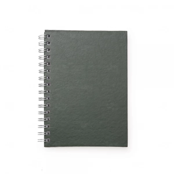 Caderno de Couro Sintético Personalizado - 21,3 x 16 cm Verde Escuro