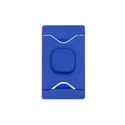 Porta Cartão Com Suporte Para Celular Personalizado Azul