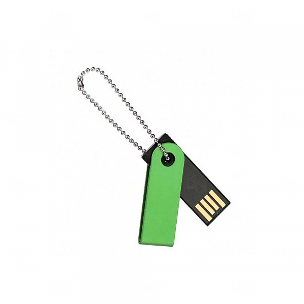 Mini Pen Drive Personalizado Giratório - 4GB Verde