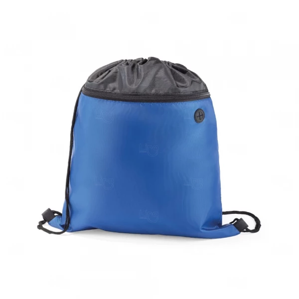 Sacochila com Bolso Frontal Personalizada - 35 x 40 cm Azul