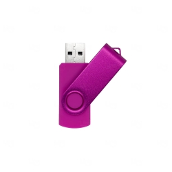 Pen Drive Personalizado  Retrátil Colorido - 4GB Rosa