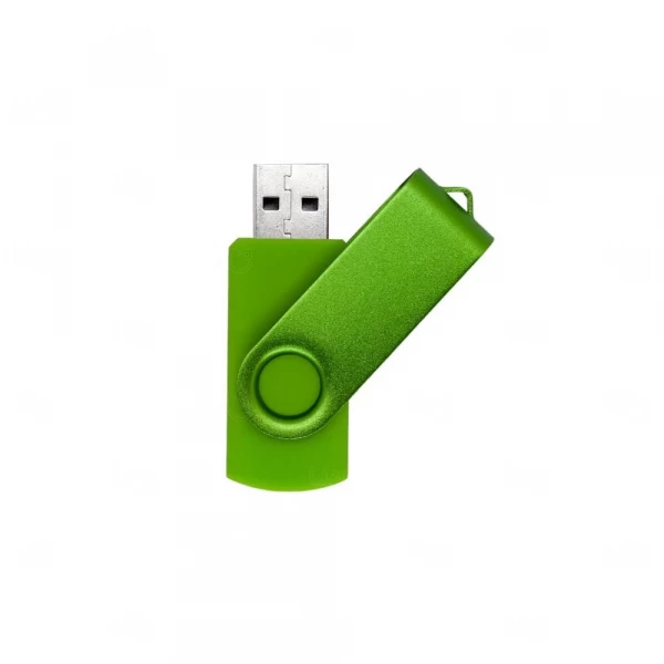 Pen Drive Personalizado  Retrátil Colorido - 4GB Verde