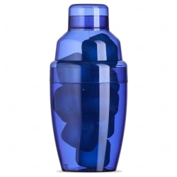 Coqueteleira Personalizada Plástica C/ Gelo Ecológico  - 230ml Azul