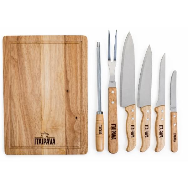 Kit Churrasco Personalizado - 8 Peças com Estojo