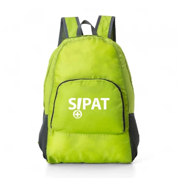 Mochila Dobrável Personalizada Verde Claro