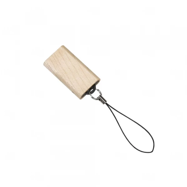 Pen Drive Personalizado Retrátil De Madeira - 4GB 