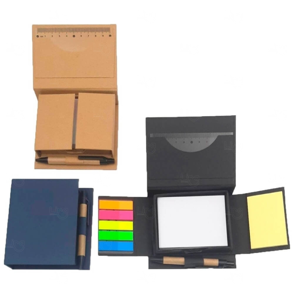 Kit de Anotações Ecológico em Caixa Kraft Personalizado 