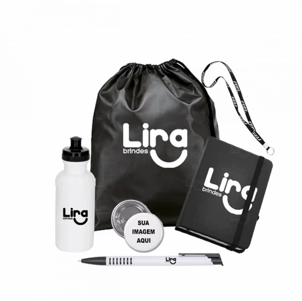 Kit Boas Vindas Personalizado - 6 Peças Preto