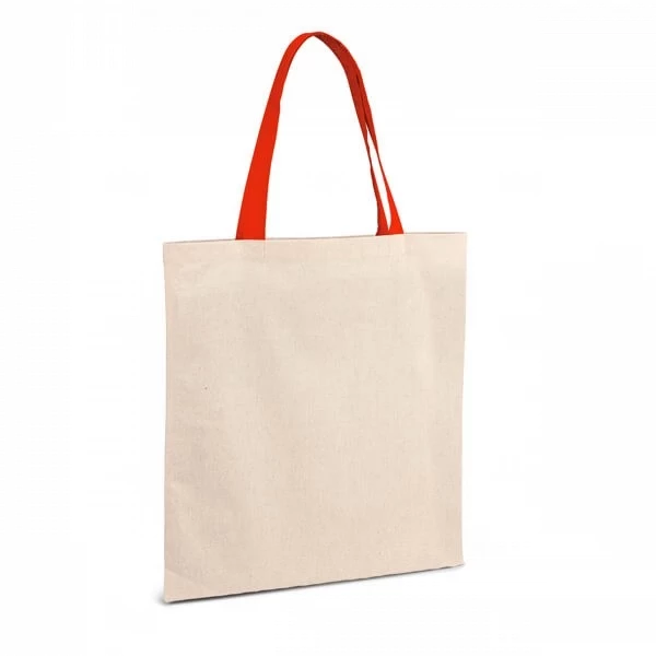 Sacola 100% Algodão com Alças Coloridas Personalizada