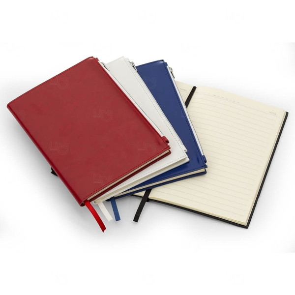 Moleskine A5 com Bolso e Zíper Personalizado - 21,6 x 14,3 cm 