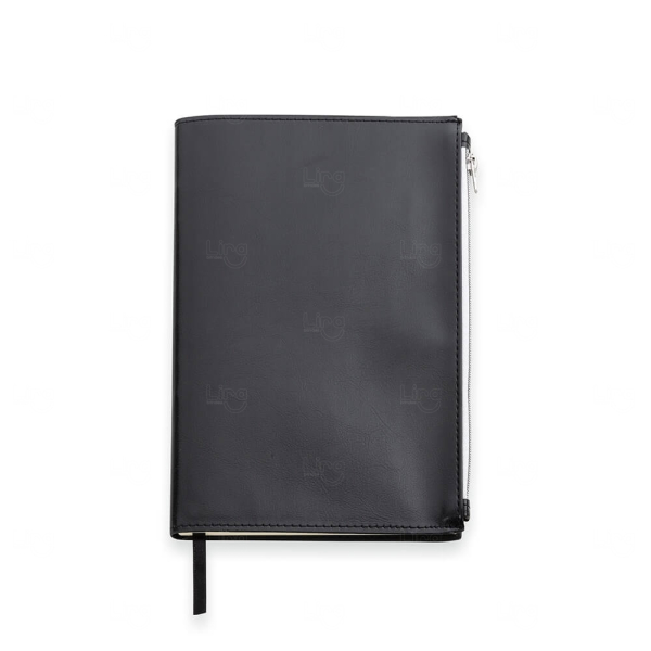 Moleskine A5 com Bolso e Zíper Personalizado - 21,6 x 14,3 cm 