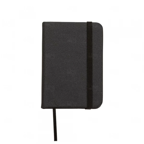 Mini Moleskine Personalizado - 10,5 x 7,4 cm Preto