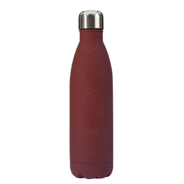 Garrafa Personalizada de Inox - 750ml Vermelho Escuro