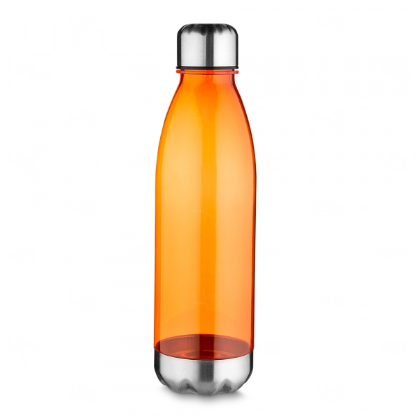 Garrafa Personalizado Plástico - 700ml Laranja e Inox