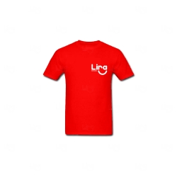Camiseta Algodão Personalizada Vermelho