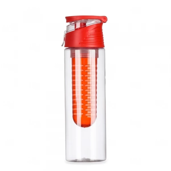 Squeeze Personalizada de Plástico e Infusor - 700ml Vermelho