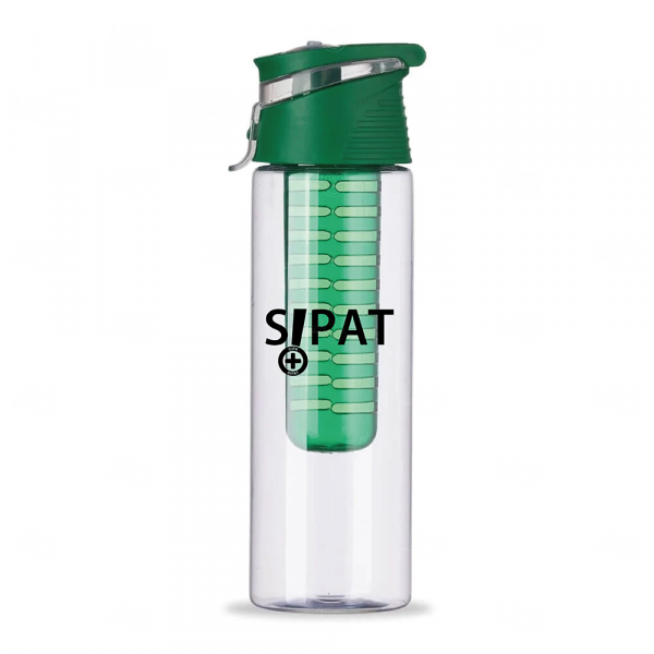 Squeeze Personalizada de Plástico e Infusor - 700ml Verde Escuro