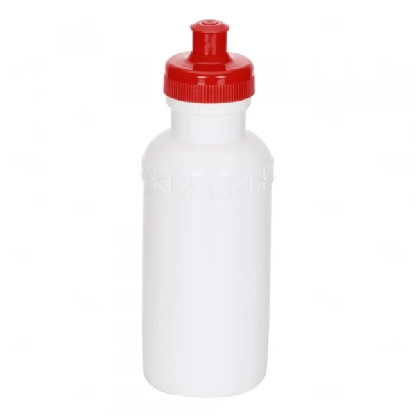 Squeeze Personalizada Plástico - 500ml Branco e Vermelho