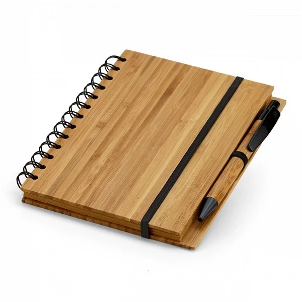 Caderno Bambu Personalizado - 18 x  13,5 cm Bambu