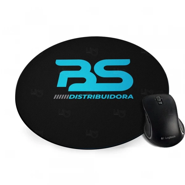 Mouse Pad de EVA Redondo 100% Personalizado Preto
