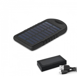 Bateria Portátil Solar Personalizada - 2.000 mAh Preto