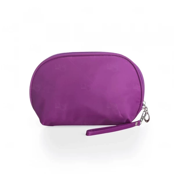 Nécessaire Personalizada de Nylon Impermeável Roxo